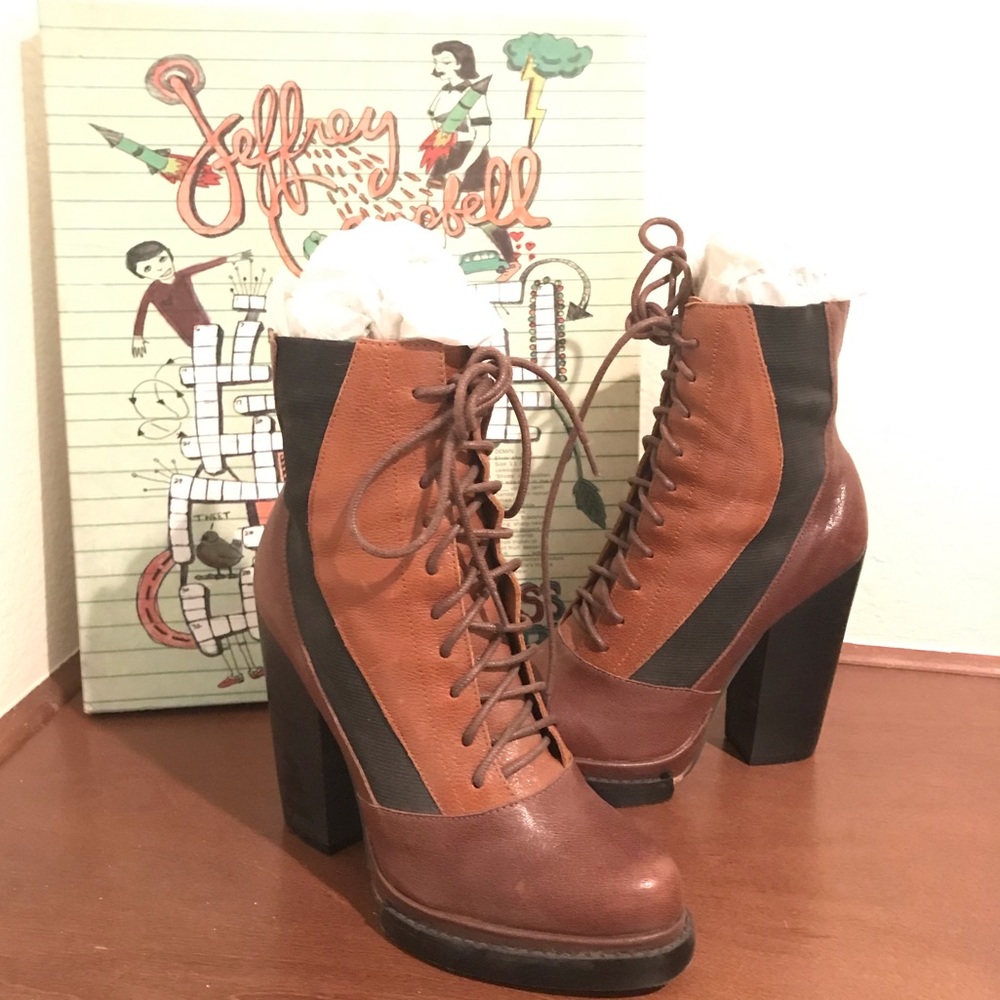EUC Jeffrey Campbell ‘Boom’ Leather Boots / Size 7.5